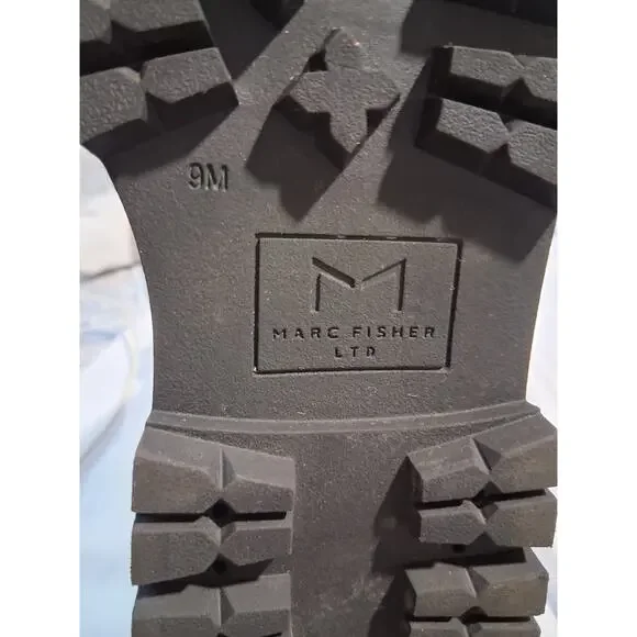 Marc Fisher Womens size 9 Pauline Chelsea Gothic Platform Chunky Leather Boots - Picture 11 of 12